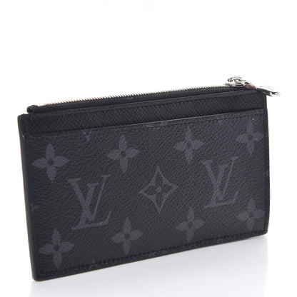 Louis Vuitton Monogram Eclipse Taiga Coin Card Holder 3 of 7