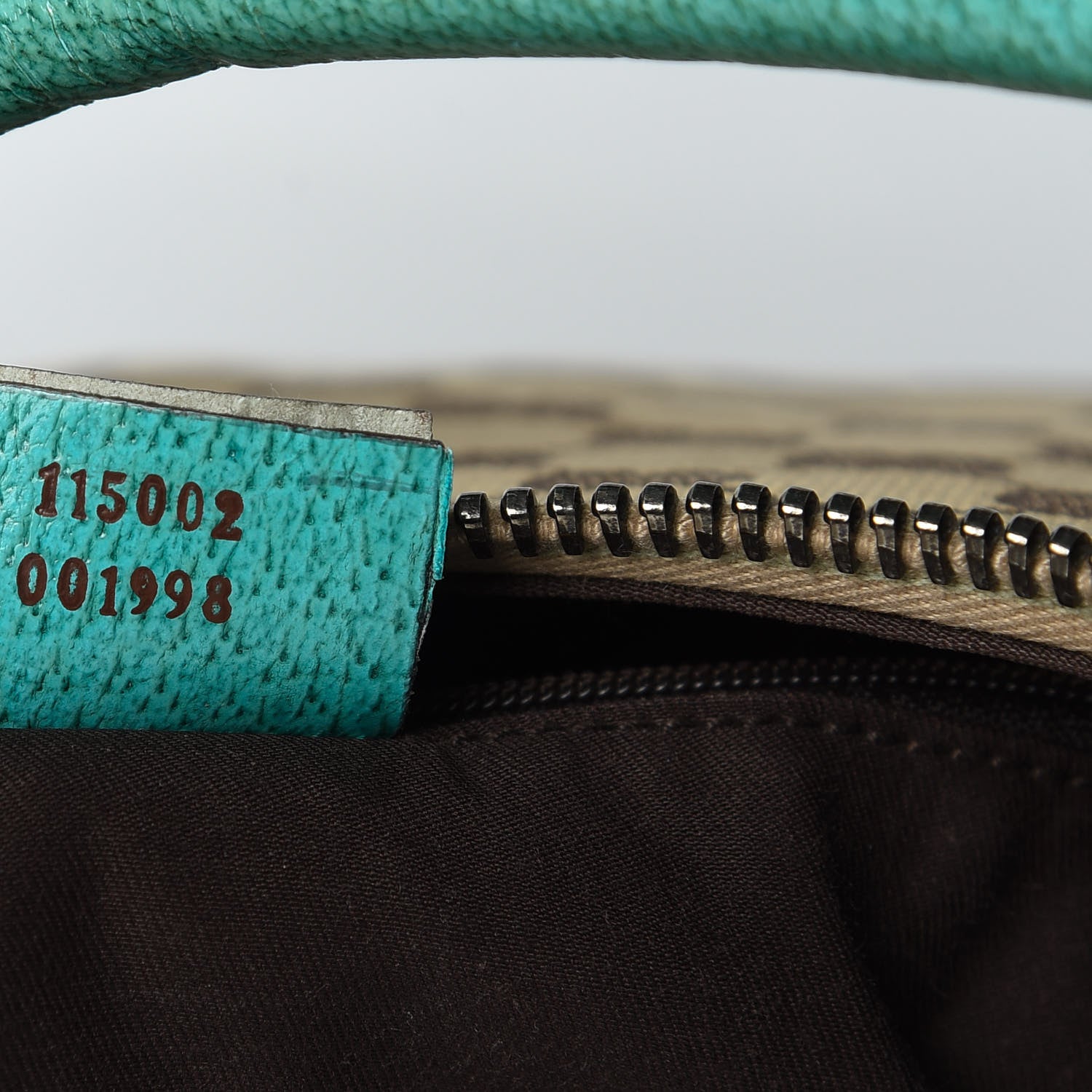 Gucci Monogram Classic Ring Hobo Turquoise 7 of 17