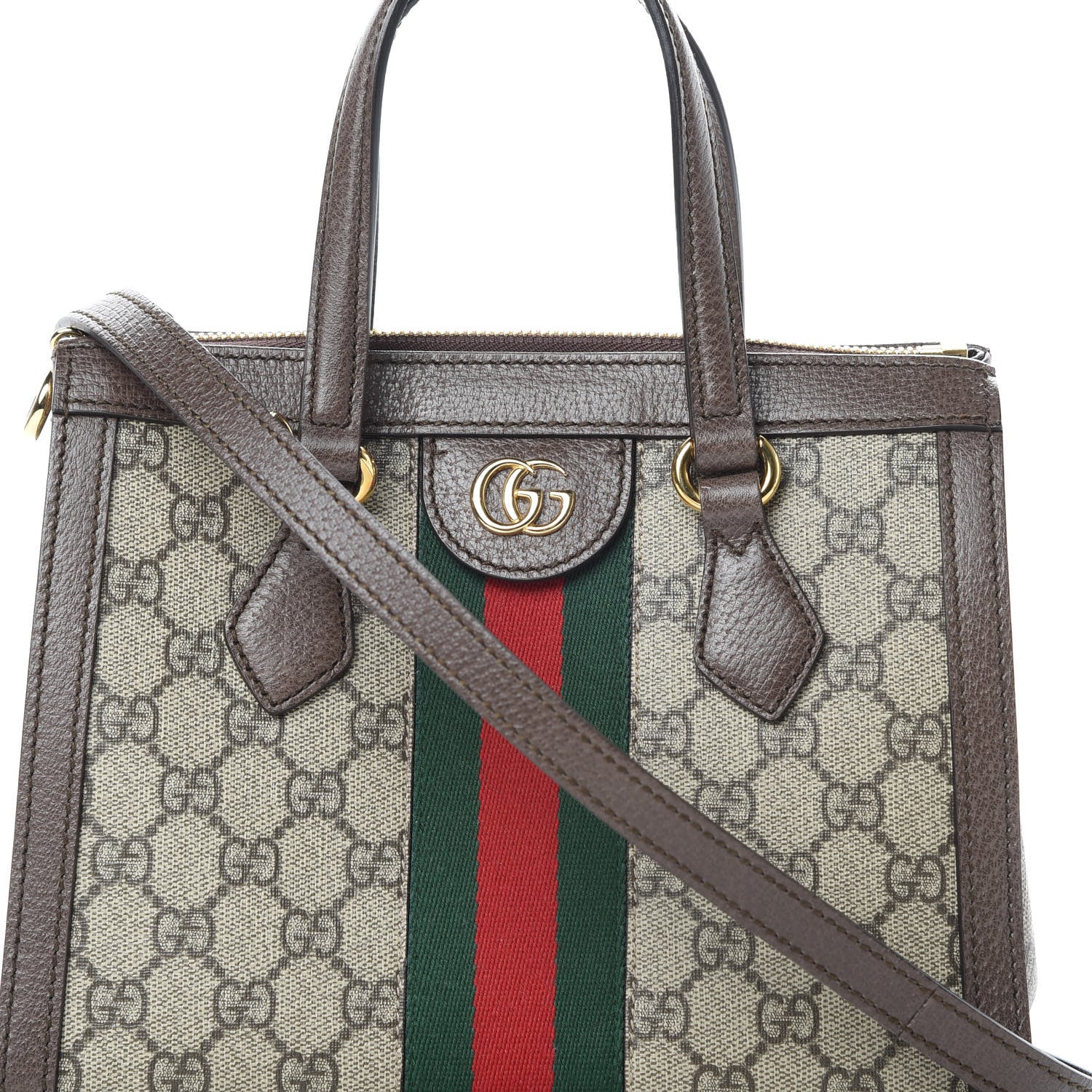 Gucci GG Supreme Monogram Small Ophidia Tote Bag Brown 8 of 12