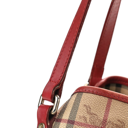 Burberry Haymarket Check Small Canterbury Tote Military Red 17 of 17