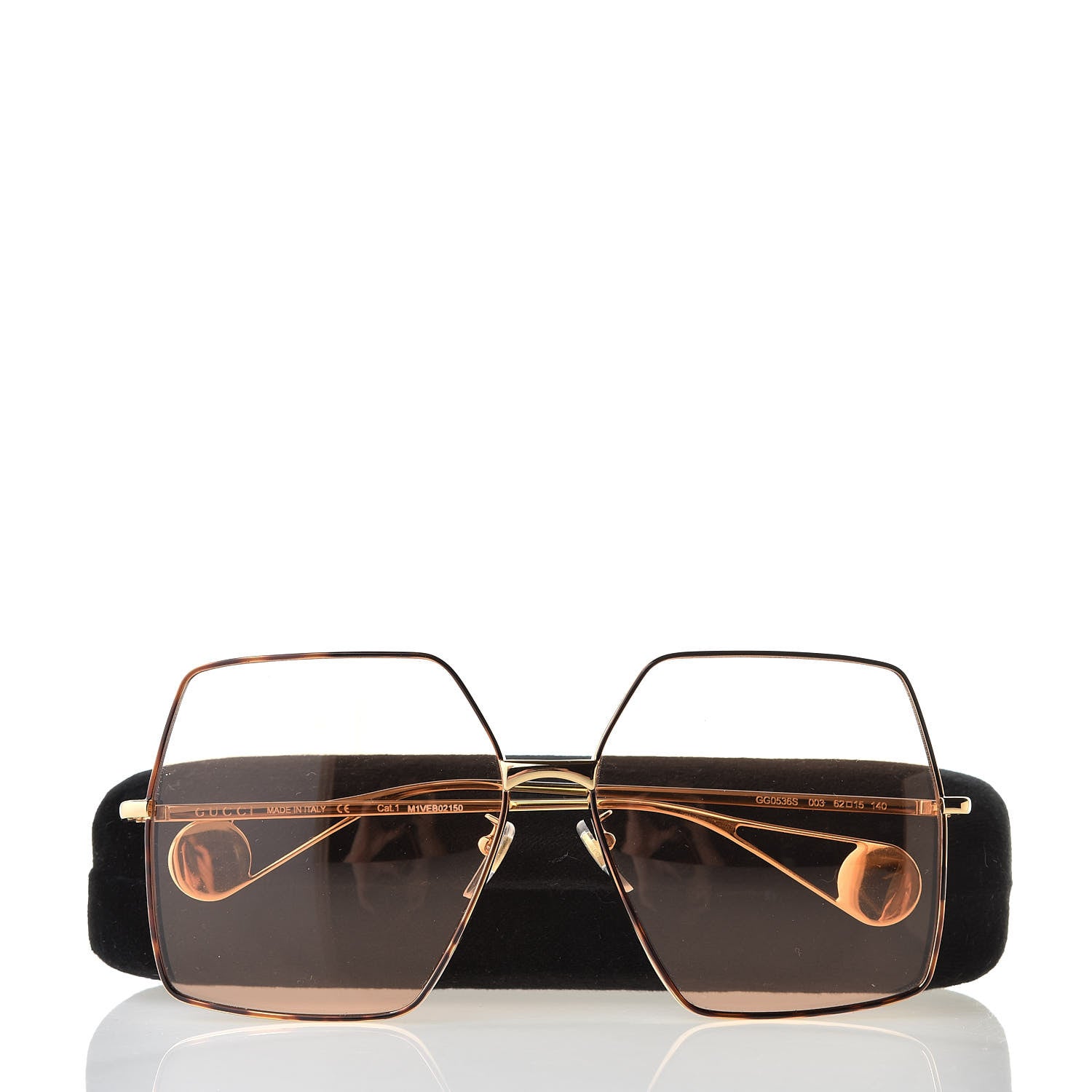 Gucci Square Frame GG0536S Sunglasses Gold 8 of 8