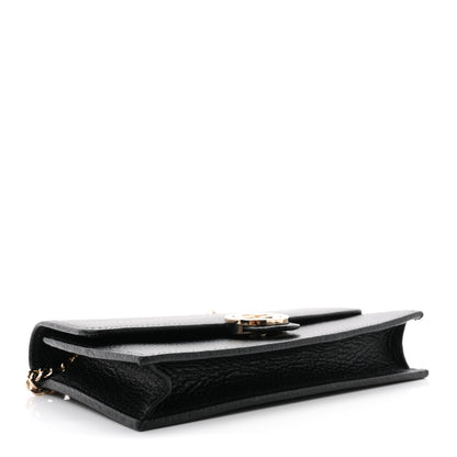Gucci Dollar Calfskin Interlocking G Chain Wallet Black 3 of 10
