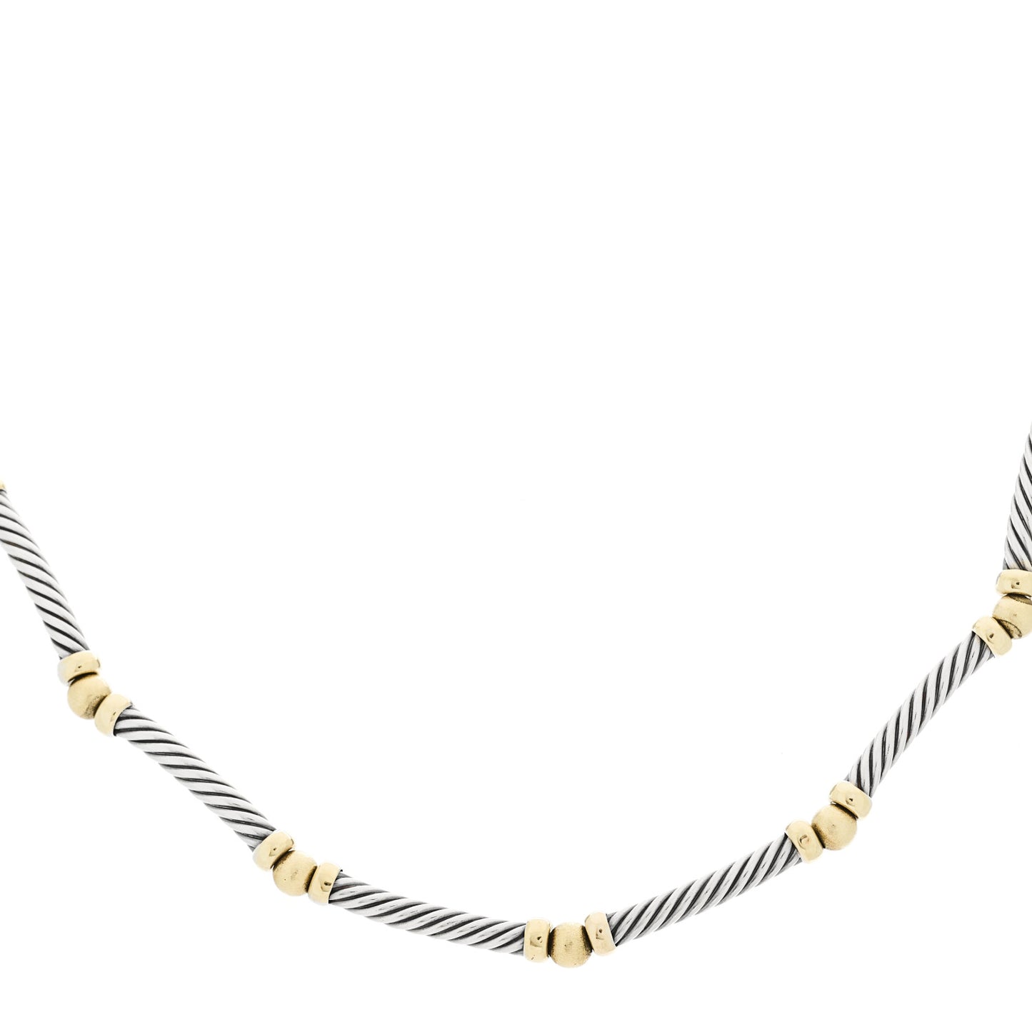 Sterling Silver 14K Yellow Gold Metro Collar Necklace