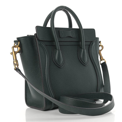 Celine Drummed Calfskin Nano Luggage Amazone 3 of 10