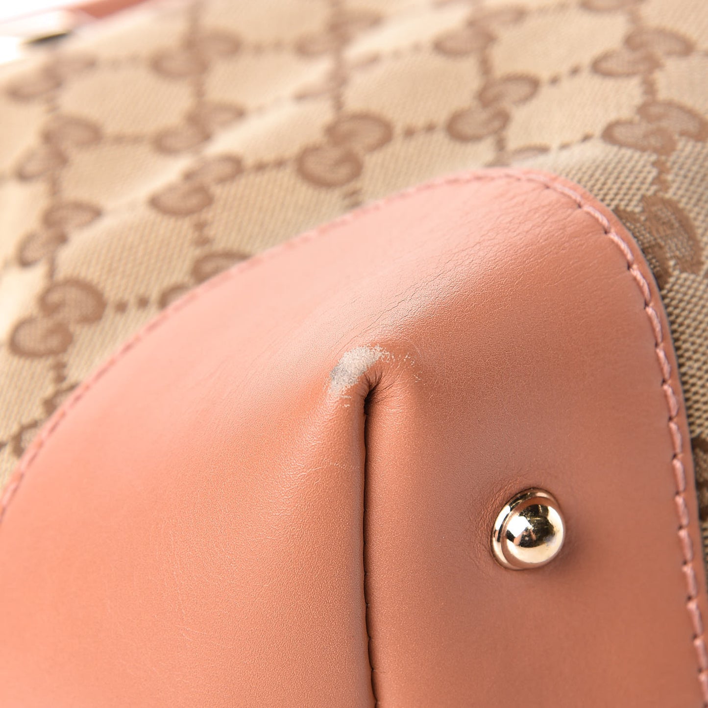 Monogram Heart Bit Charm Top Handle Tote Coral