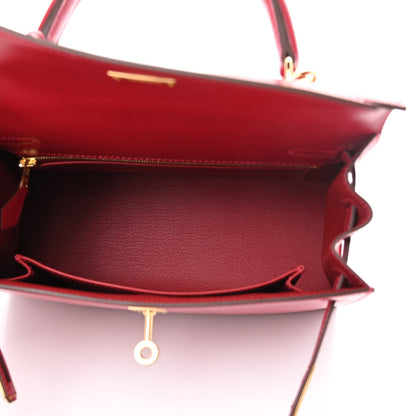 Hermes Tadelakt Kelly Sellier 25 Rouge Vif 5 of 11