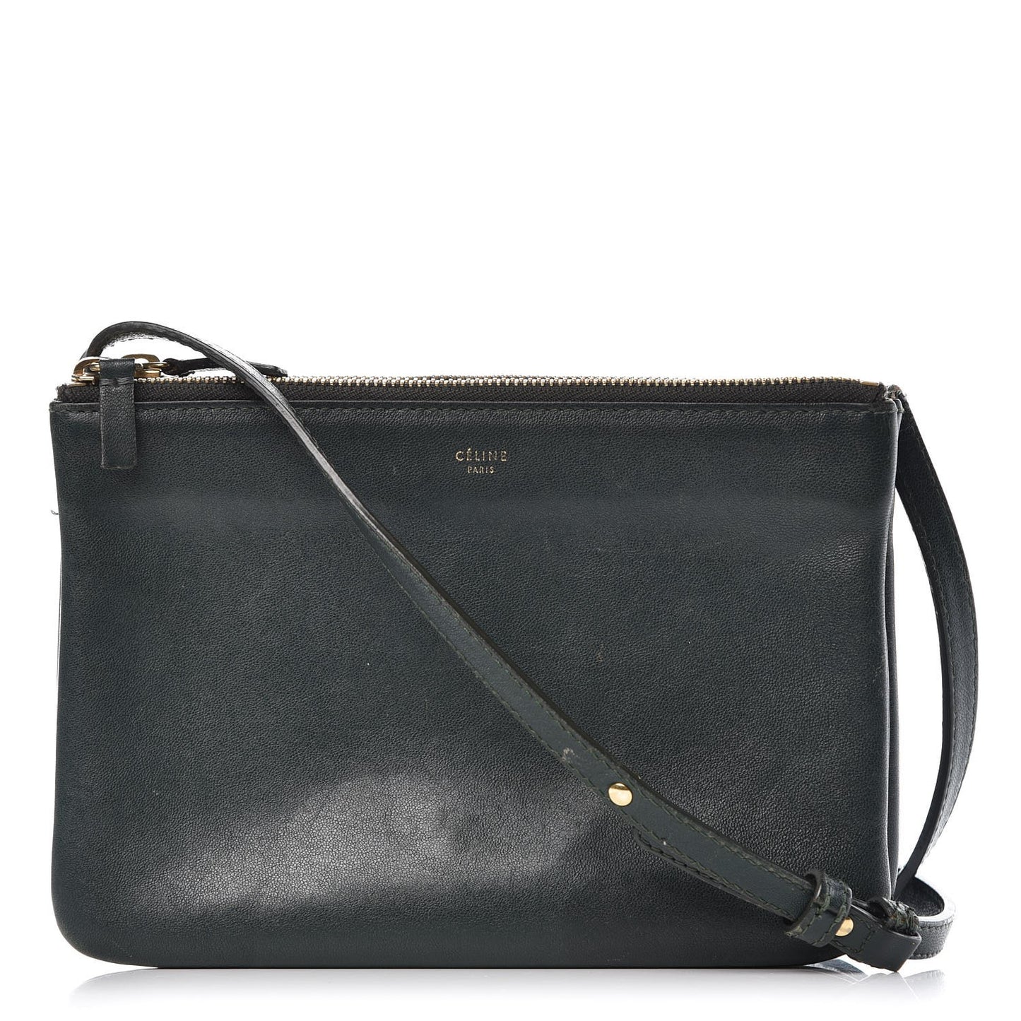 Lambskin Small Trio Crossbody Bag Dark Green