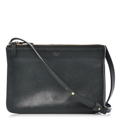 Celine Lambskin Small Trio Crossbody Bag Dark Green 2 of 42