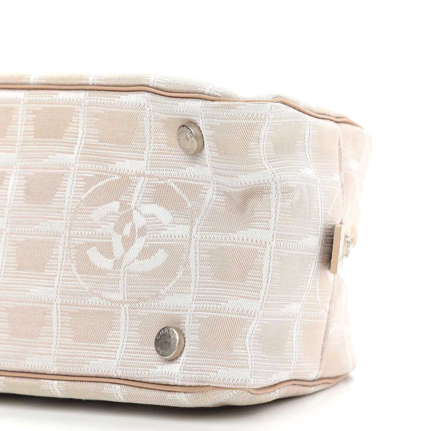 Chanel Nylon Travel Bowler Beige 9 of 9