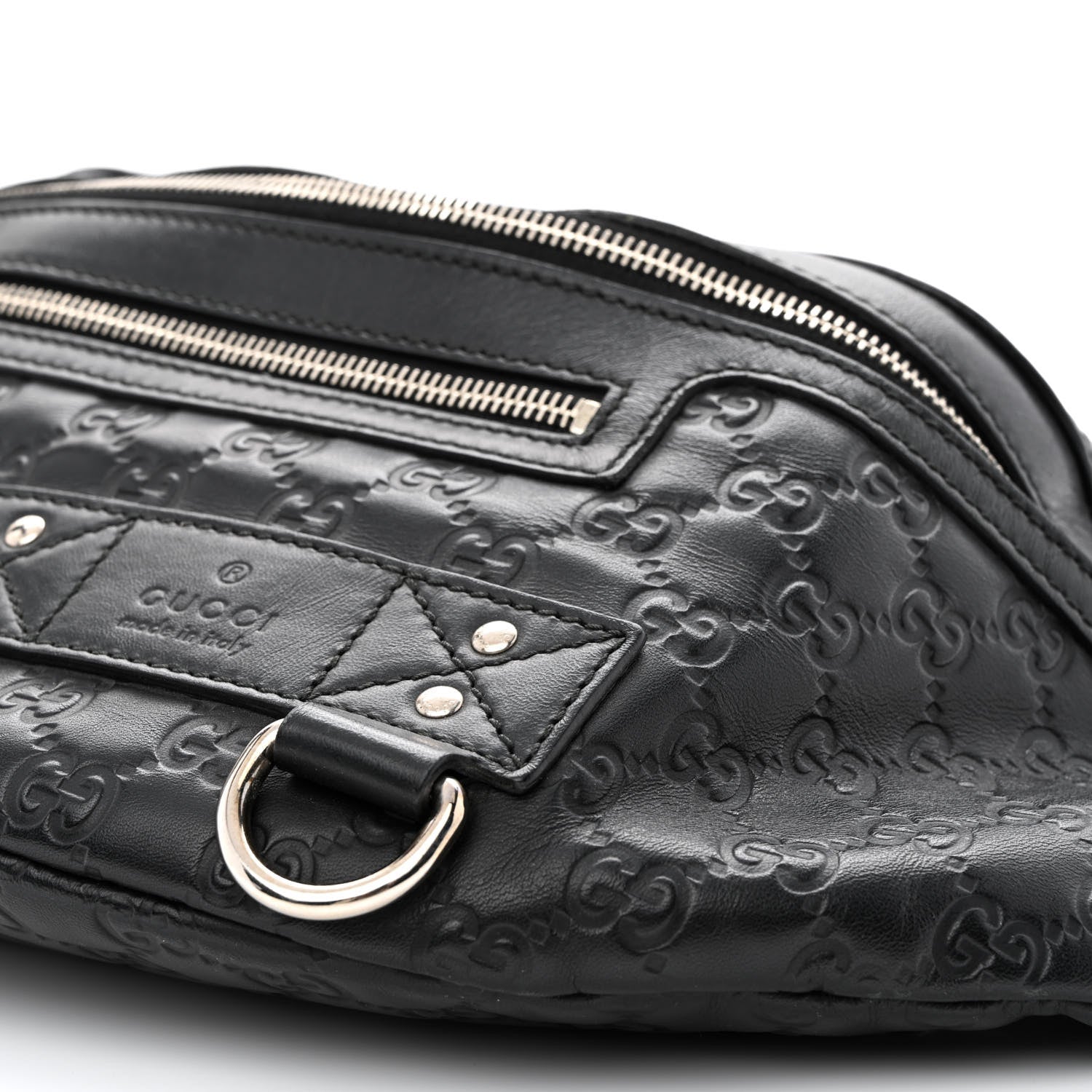Gucci Guccissima Waist Belt Bag Black 10 of 12
