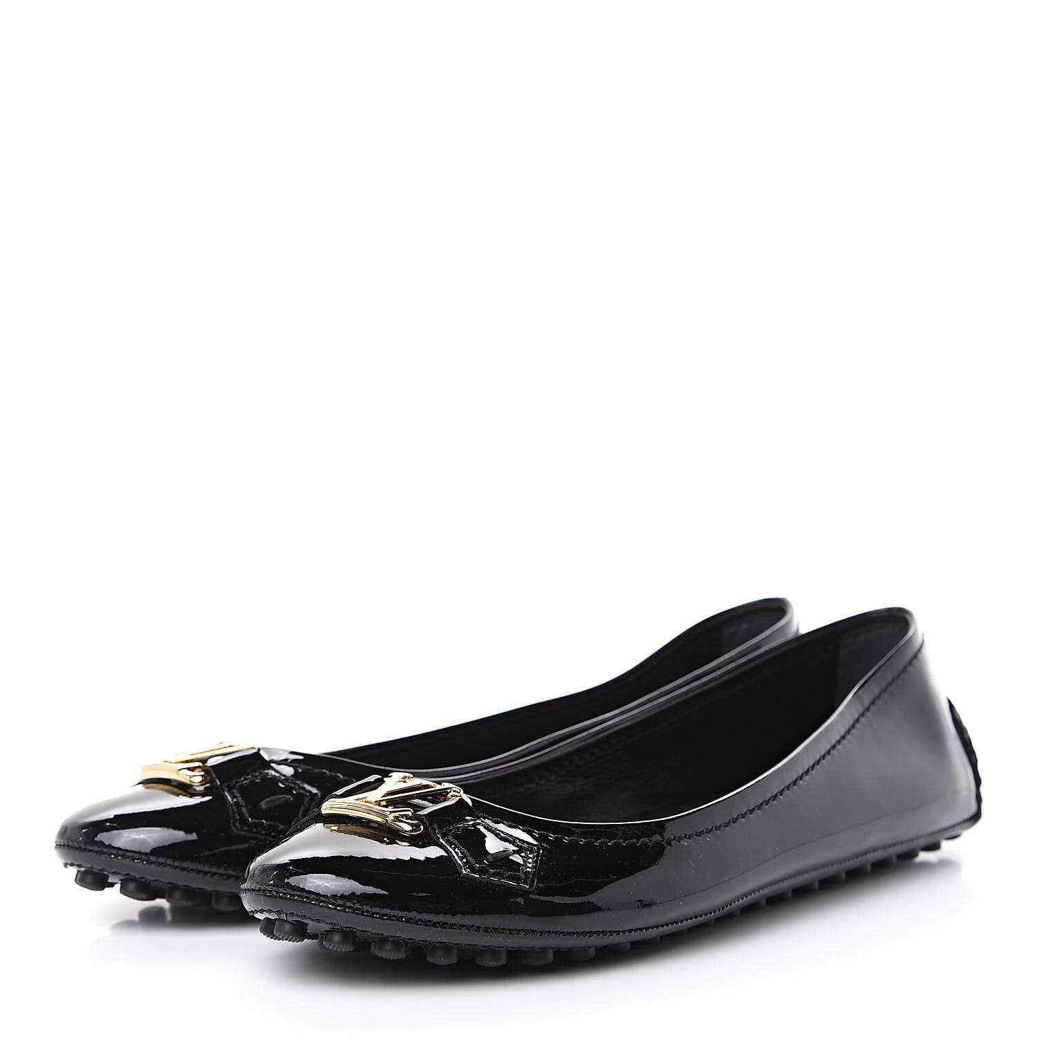 Louis Vuitton Patent Calfskin Oxford Ballerina Flats 39 Black 4 of 8