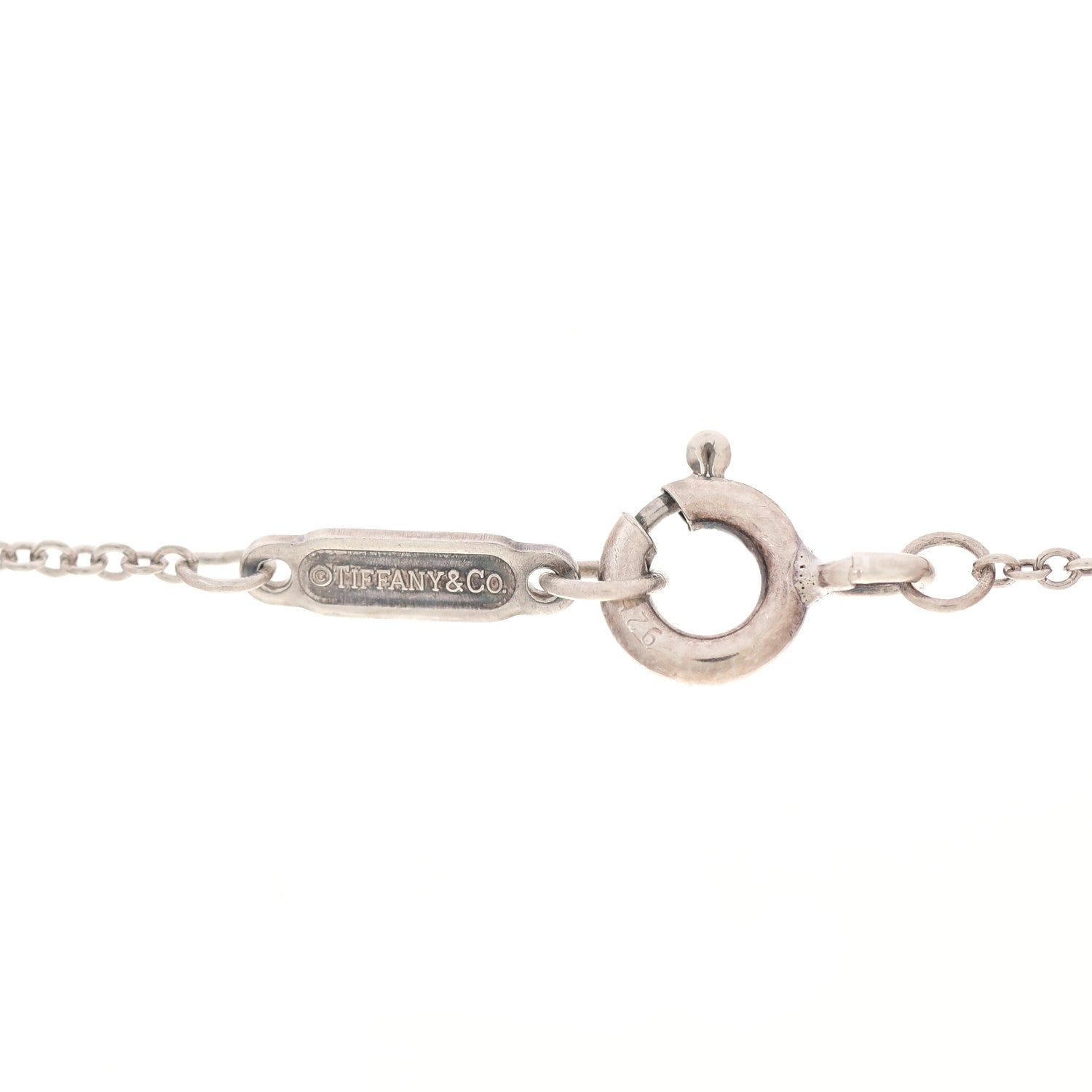 Tiffany Sterling Silver Heart Tag Alphabet M Pendant Necklace 5 of 6