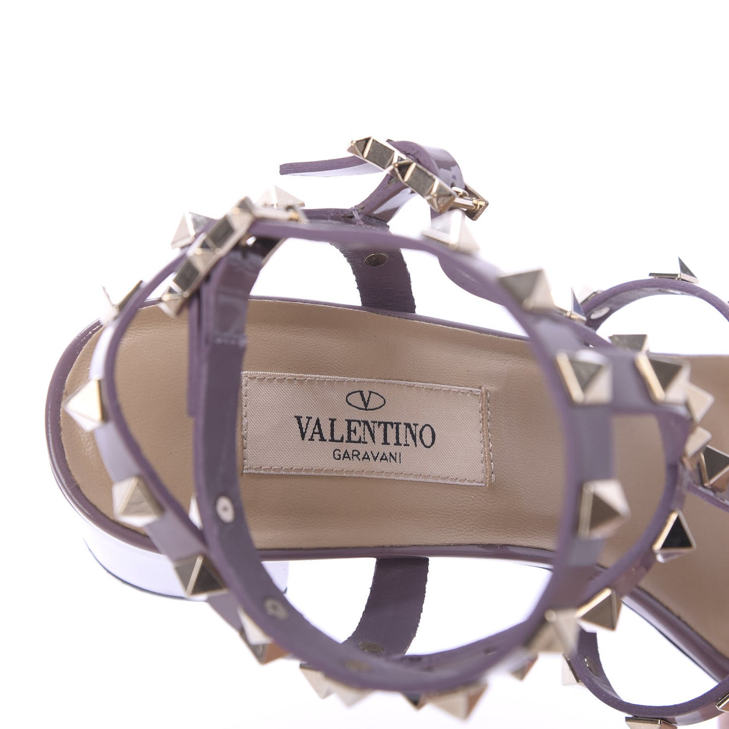 Patent Rockstud 60mm City Sandals 37.5 Dark Mauve