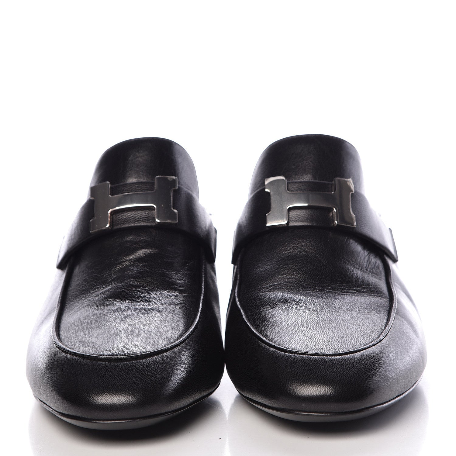 Hermes Goatskin Paradis Mules 39 Black 2 of 8