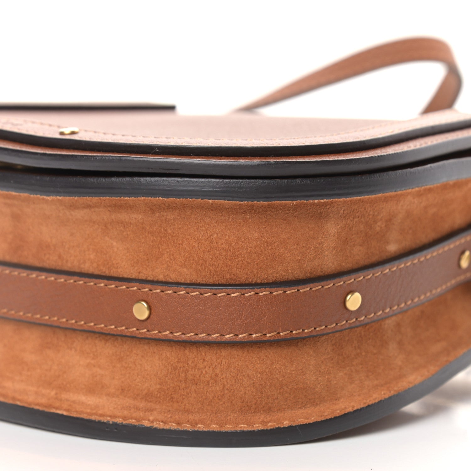 Chloe Calfskin Suede Small Nile Bracelet Bag Caramel 12 of 12