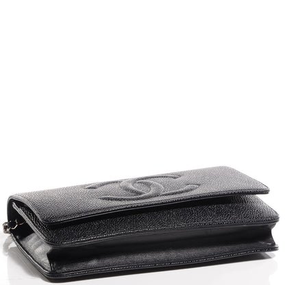 Chanel Caviar Timeless CC Wallet on Chain WOC Black 4 of 8
