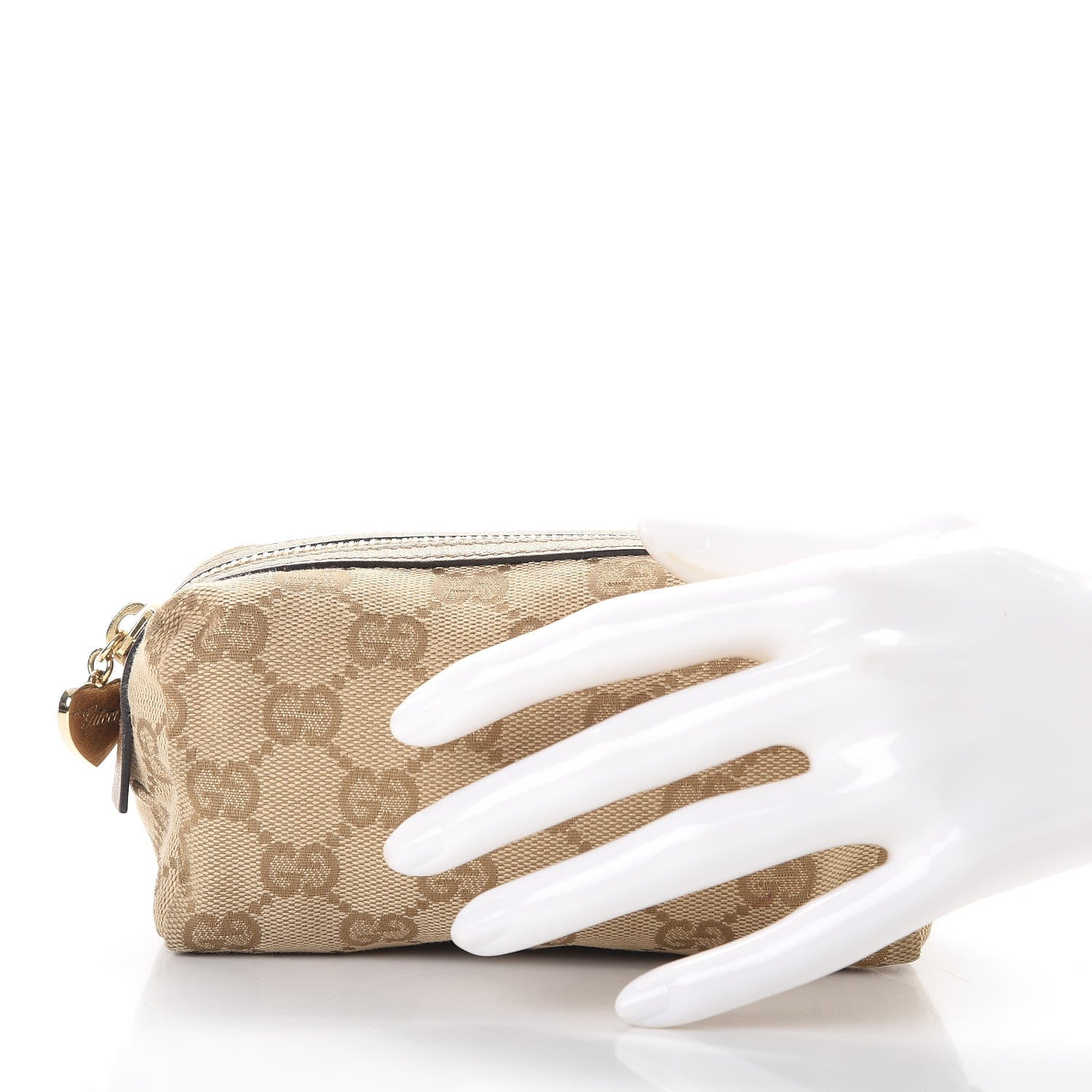Gucci Monogram Small Cosmetic Case Metallic Bronze 2 of 8