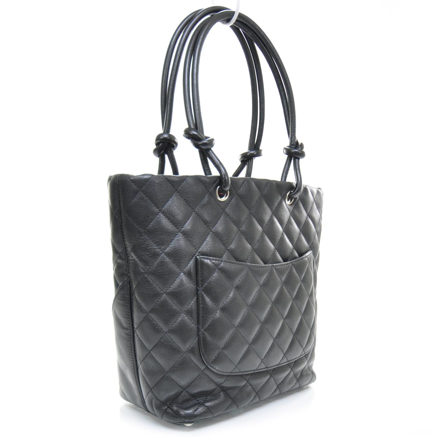 Chanel Calfskin Quilted Medium Cambon Tote Black White 2 of 12