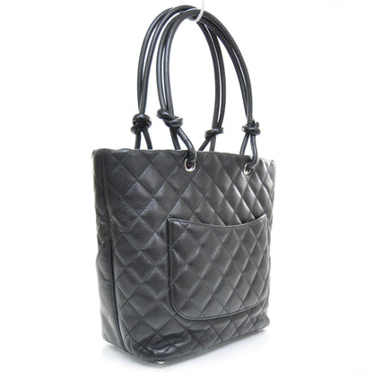 Chanel Calfskin Quilted Medium Cambon Tote Black White 2 of 12