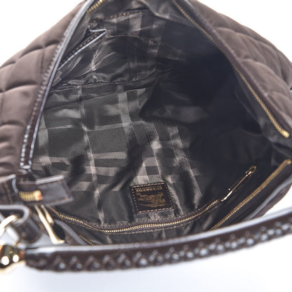 Burberry Nylon Calfskin Quilted Hoxton Hobo Brown 5 of 8