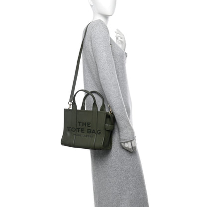 Marc Jacobs Grained Calfskin Small The Tote Bag Bronze Green 2 of 16