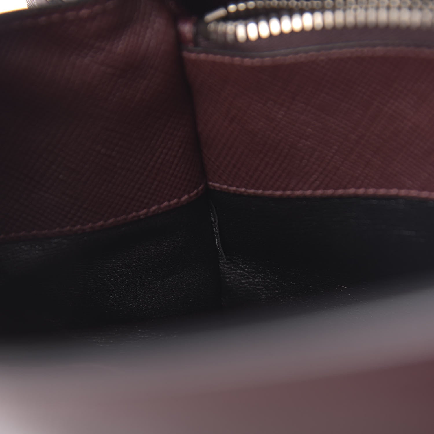 Prada Saffiano Cuir Twin Tote Granato 8 of 11