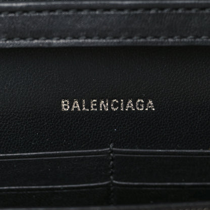Balenciaga Nappa BB Monogram Embossed Hourglass Chain Bag Black 6 of 9