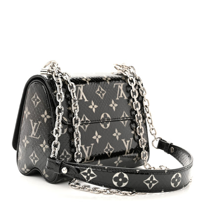 Louis Vuitton Snakeskin Monogram Twist Shoulder Bag PM Black 4 of 10