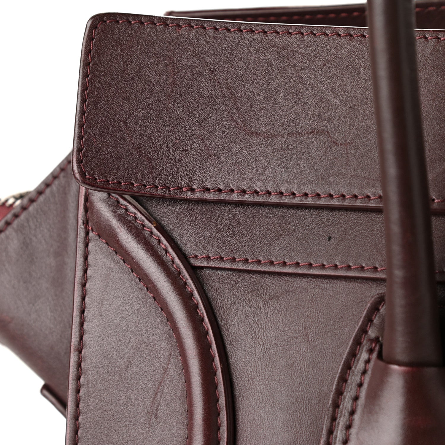 Celine Smooth Calfskin Small Luggage Burgundy 17 of 18