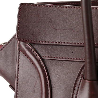 Celine Smooth Calfskin Small Luggage Burgundy 17 of 18