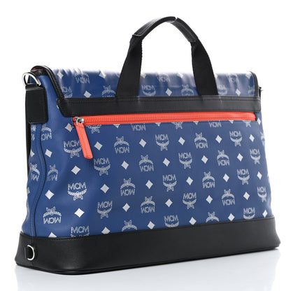 MCM Visetos Large Messenger Bag Estate Blue 3 of 17