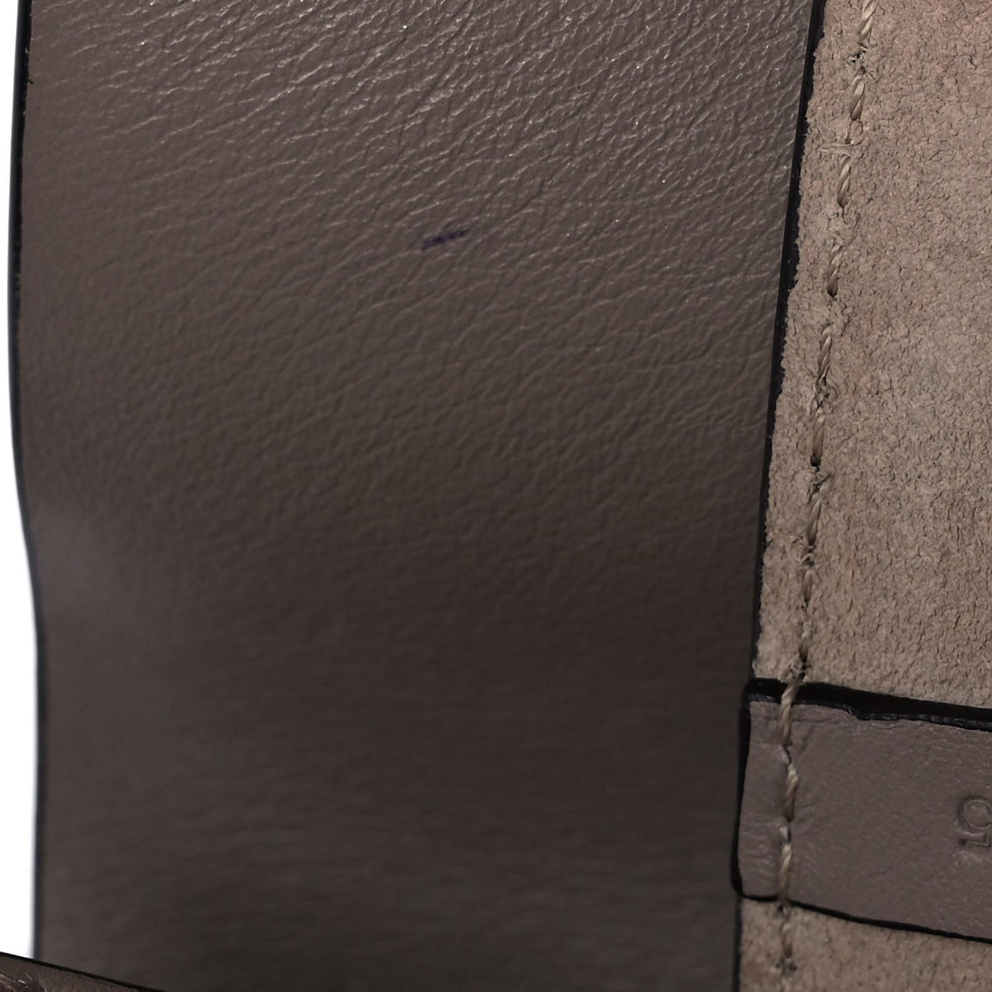Suede Calfskin Mini Faye Shoulder Bag Motty Grey