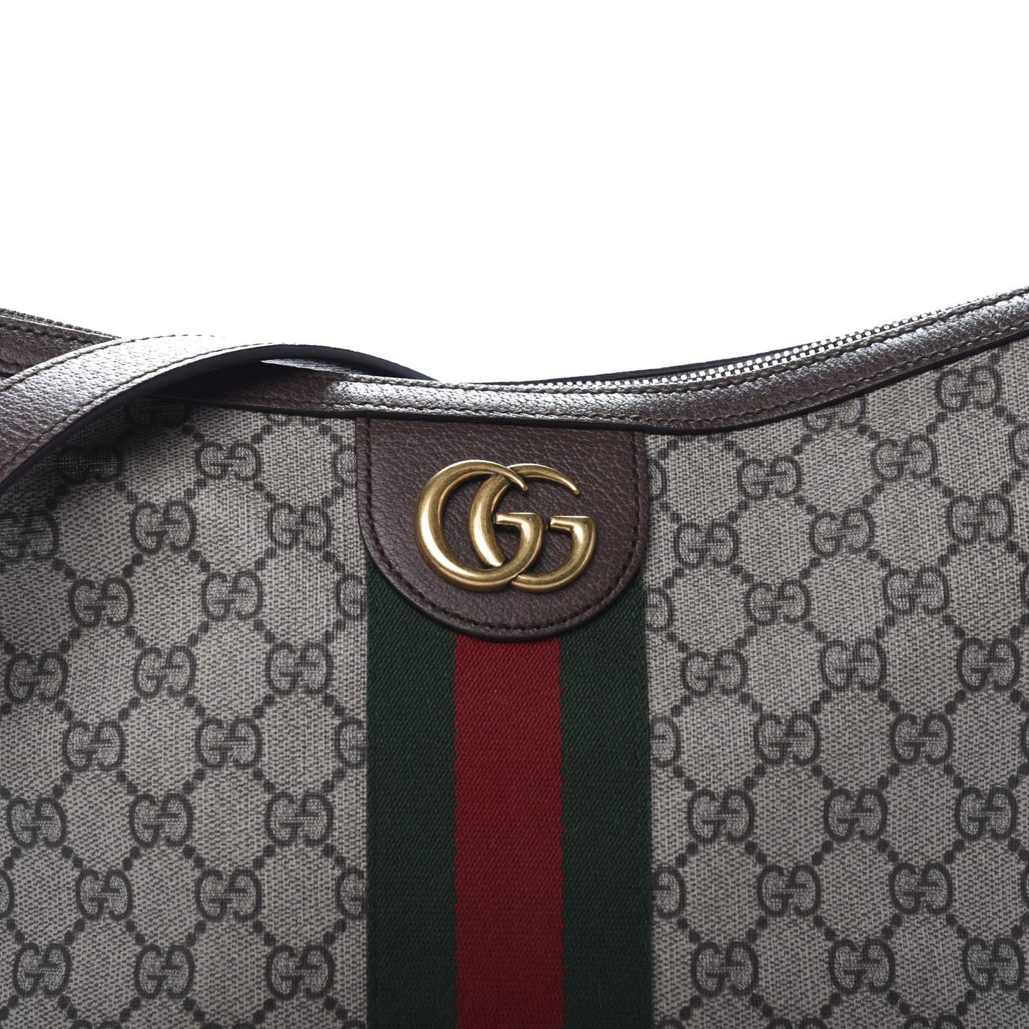 Gucci GG Supreme Monogram Web Small Ophidia Half Moon Hobo Brown 11 of 11