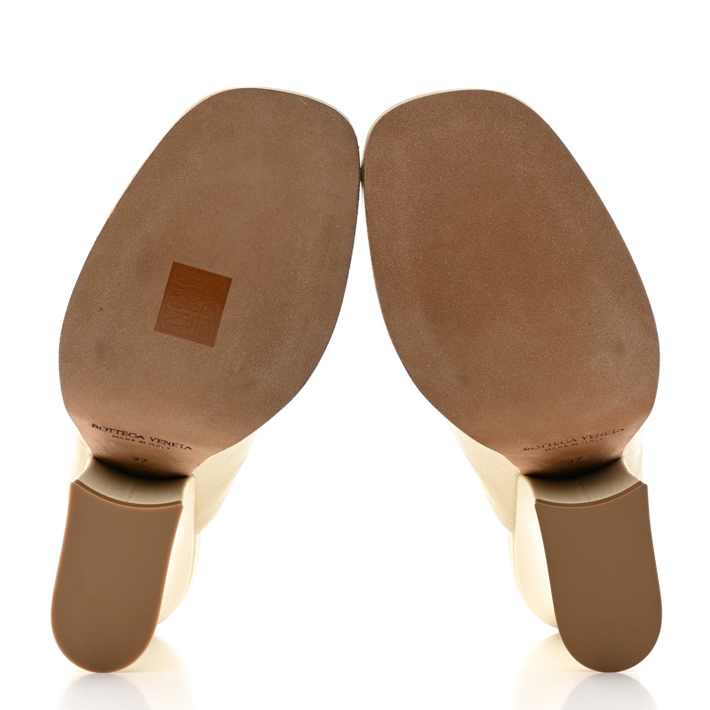 Nappa Stack Mule Sandals 37 Sea Salt