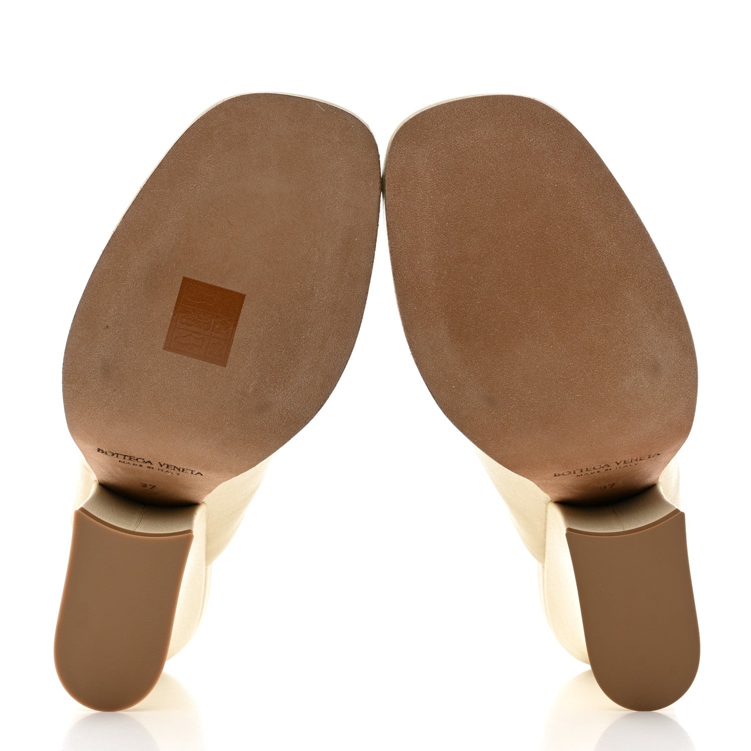 Bottega Veneta Nappa Stack Mule Sandals 37 Sea Salt 5 of 7