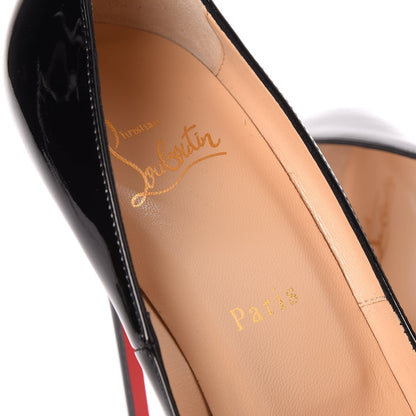 Christian Louboutin Patent New Very Prive 120 Pumps 38.5 Black Red 7 of 8