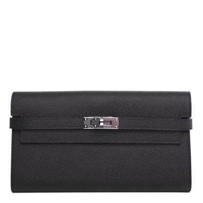 Hermes Epsom Kelly Longue Wallet Black 1 of 7