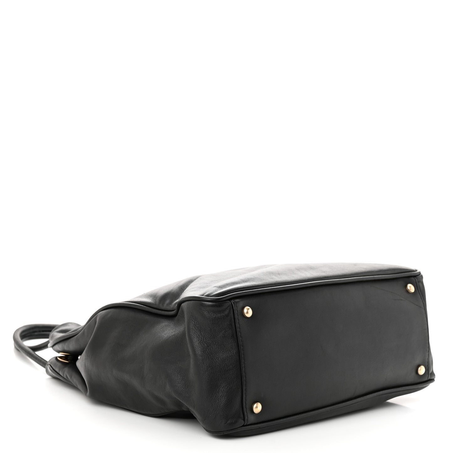Lambskin Camellia Tote Black