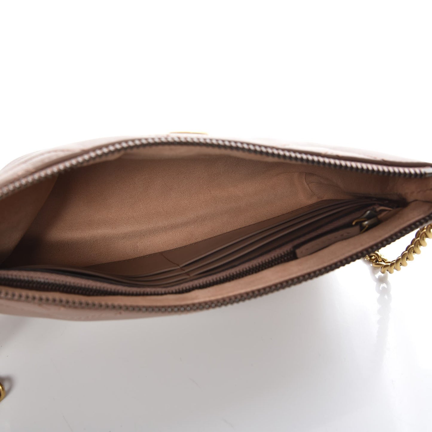 Calfskin Matelasse Mini GG Marmont Chain Bag Porcelain Rose