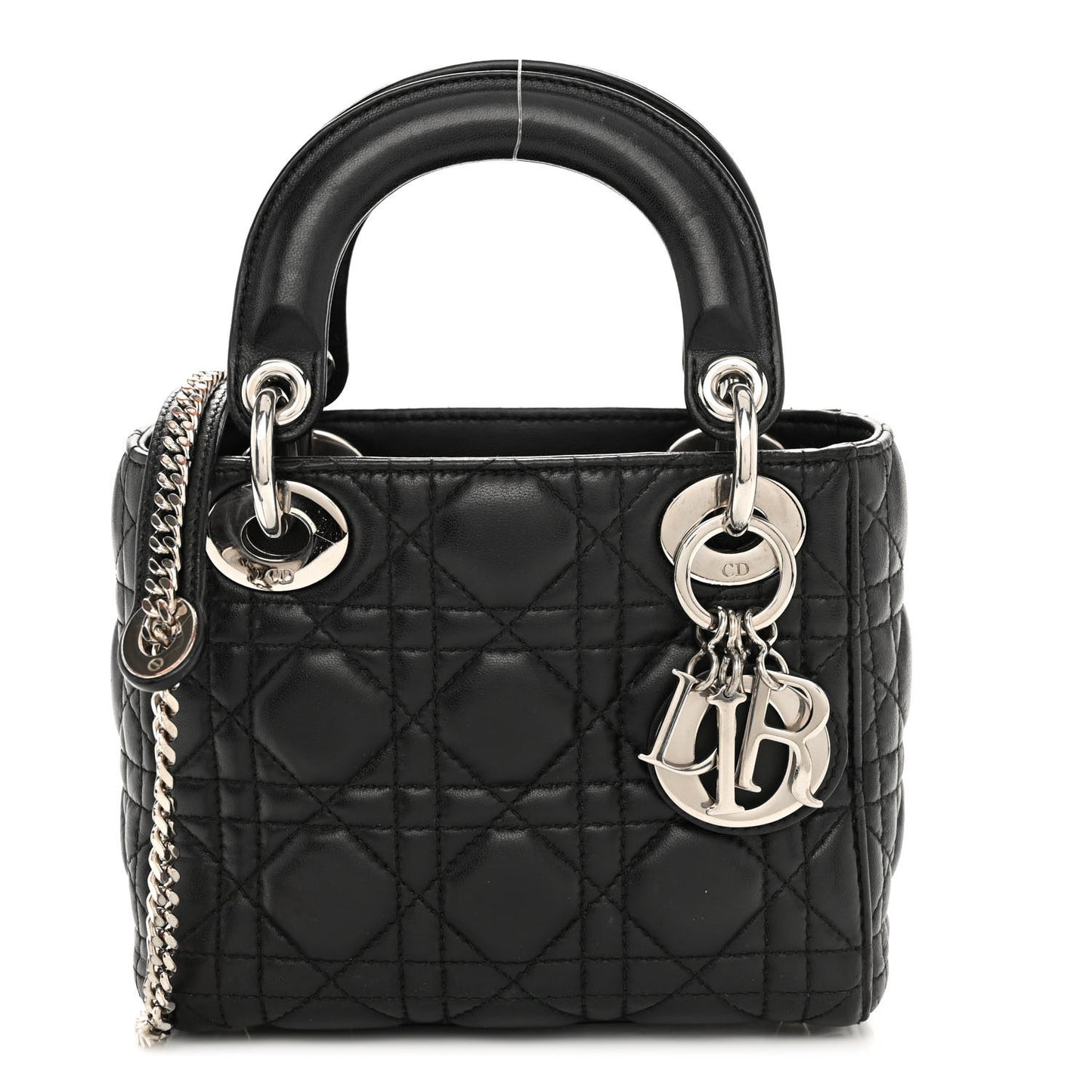 Lambskin Cannage Mini Lady Dior Black