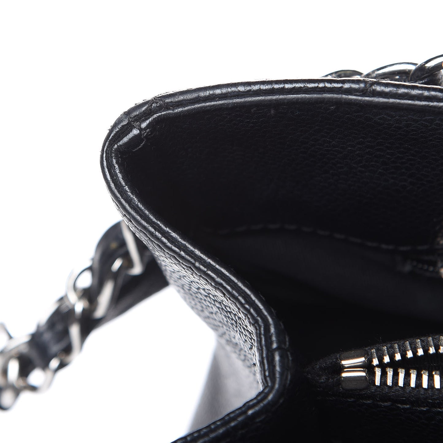 Caviar Quilted Grand Shopping Tote GST Black