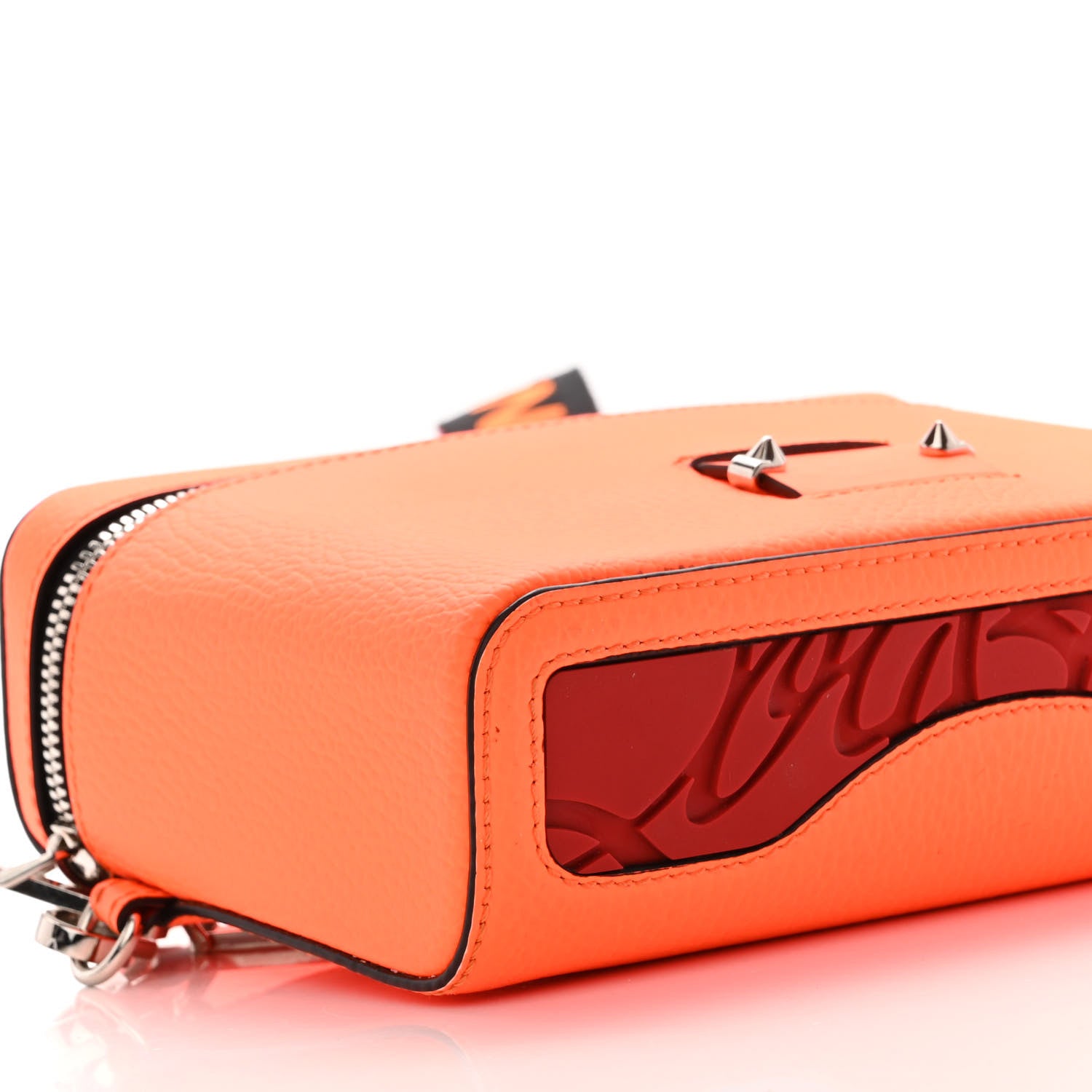 Christian Louboutin Calfskin Kypipouch Small Top Handle Messenger Bag Orange 8 of 9