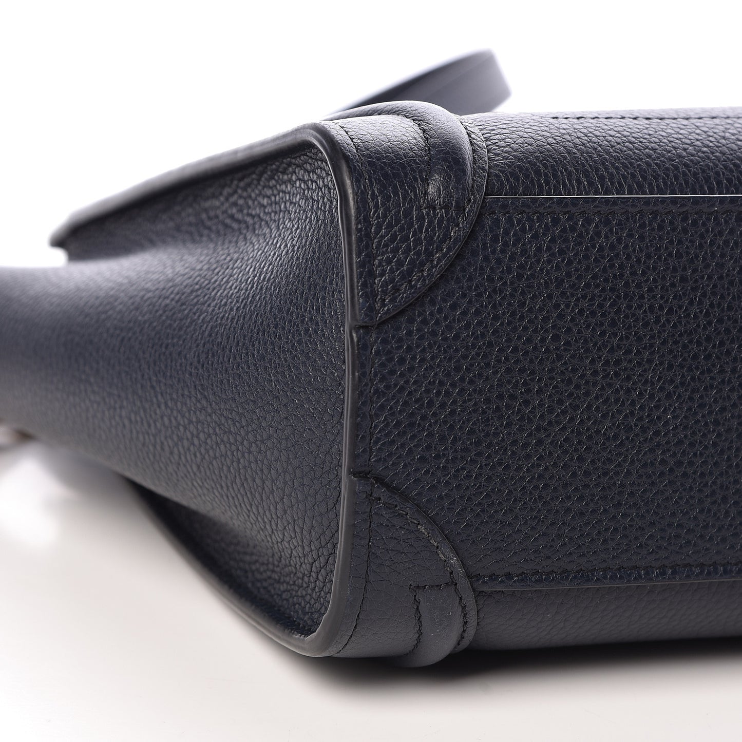 Drummed Calfskin Nano Luggage Midnight