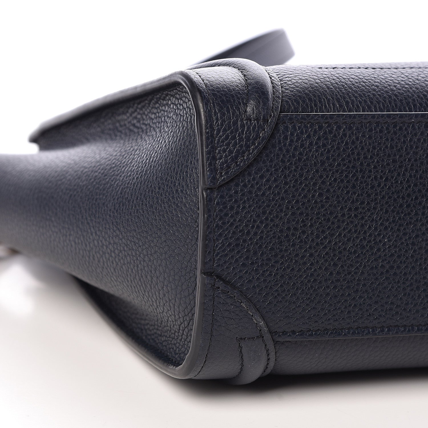 Celine Drummed Calfskin Nano Luggage Midnight 9 of 12