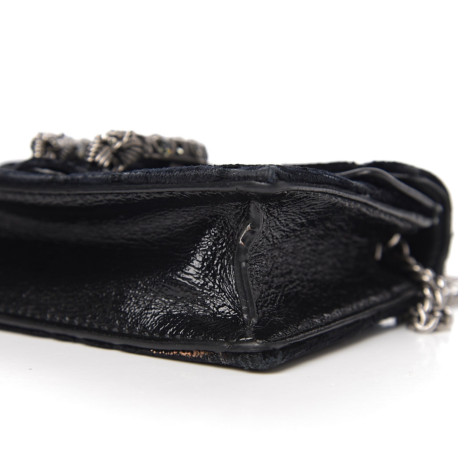 Gucci Velvet GG Monogram Super Mini Dionysus Shoulder Bag Black 10 of 12