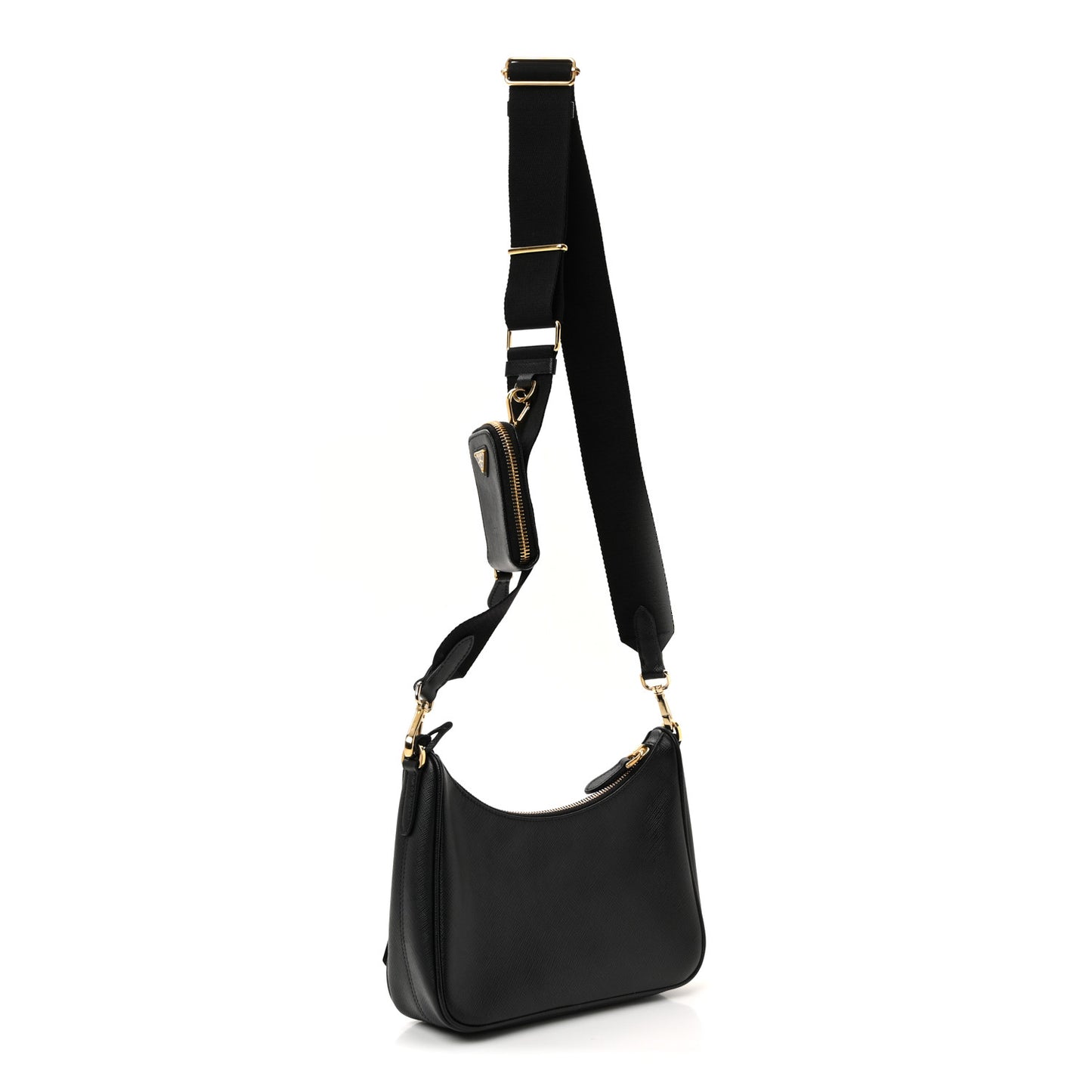 Saffiano Lux Re-Edition 2005 Shoulder Bag Black