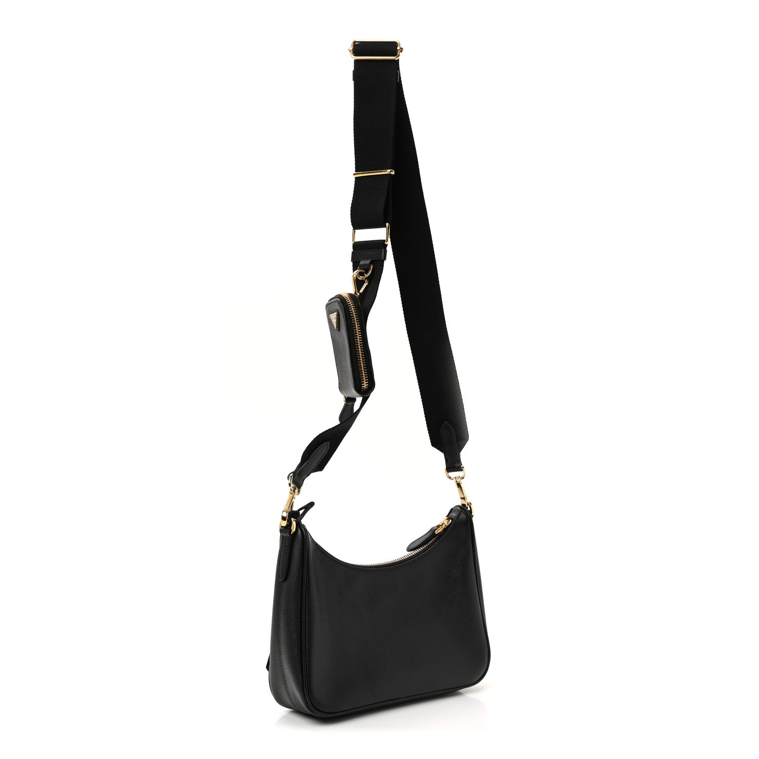 Prada Saffiano Lux Re-Edition 2005 Shoulder Bag Black 3 of 9