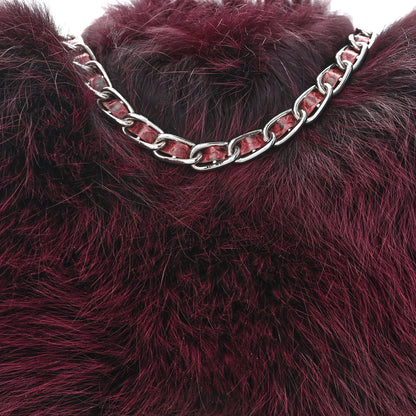 Prada Fox Fur Snakeskin Chain Bag 9 of 11