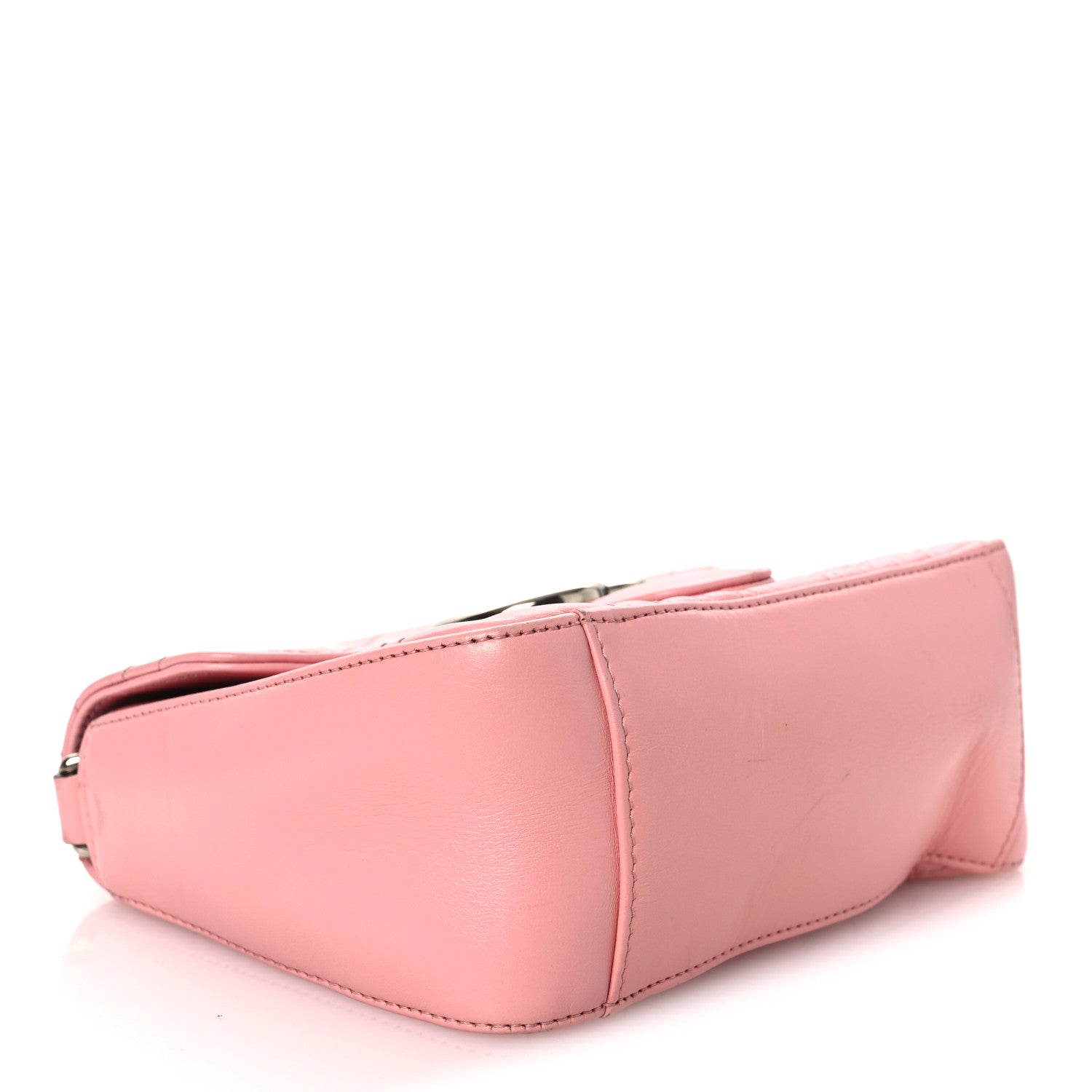 Gucci Calfskin Matelasse Mini GG Marmont Top Handle Shoulder Bag Wild Rose 4 of 17