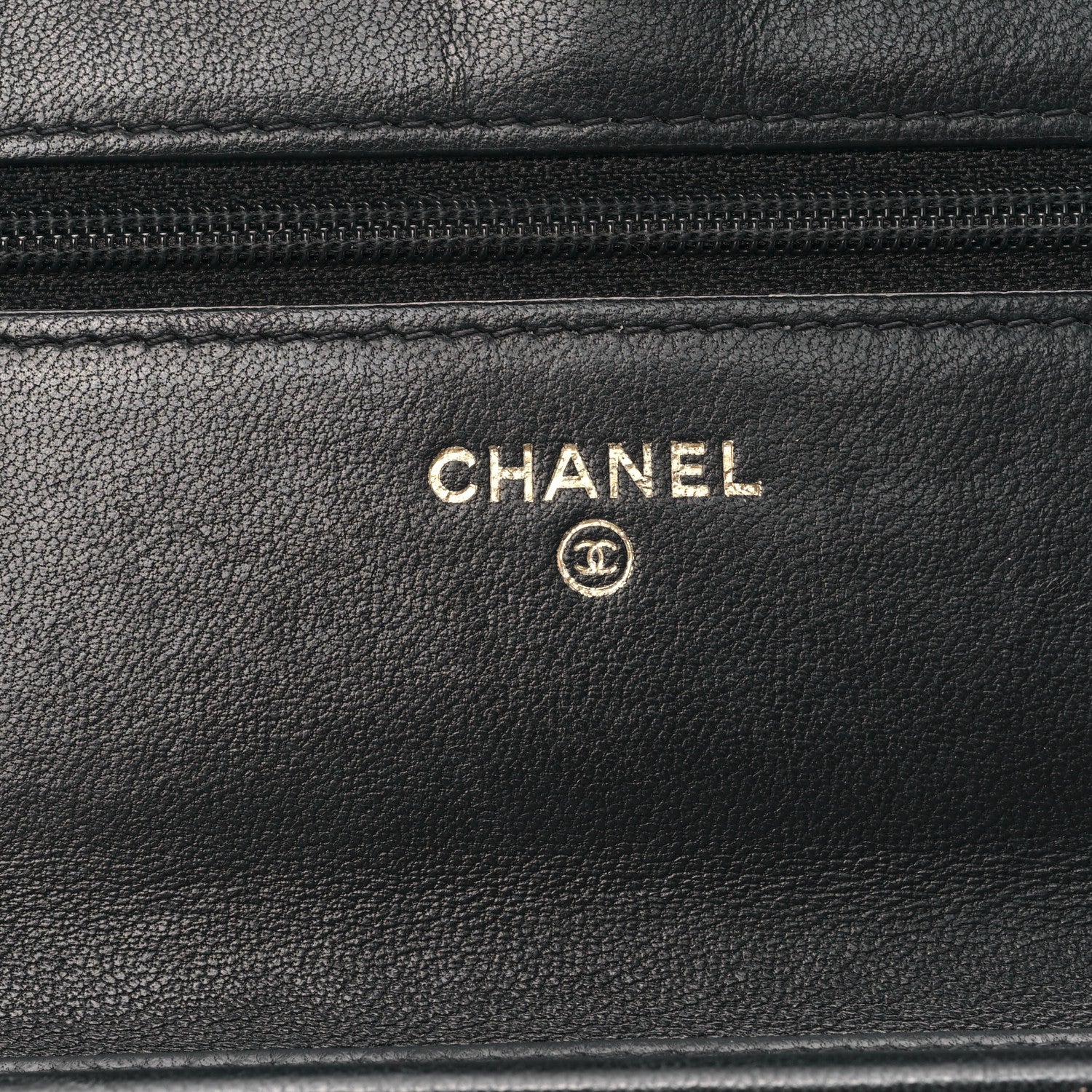Chanel Lambskin Quilted Studded Wallet On Chain WOC Black 6 of 10